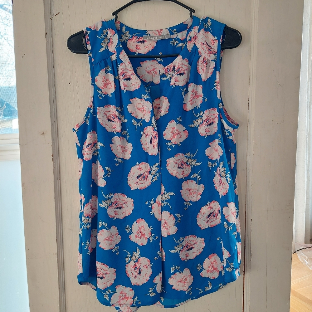 Daniel Rainn Women's L Floral Sleeveless Top